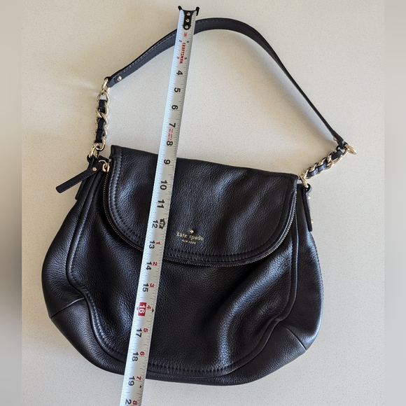 Kate Spade Black Leather Shoulder Bag with Chain Detail - Picture 11 of 11